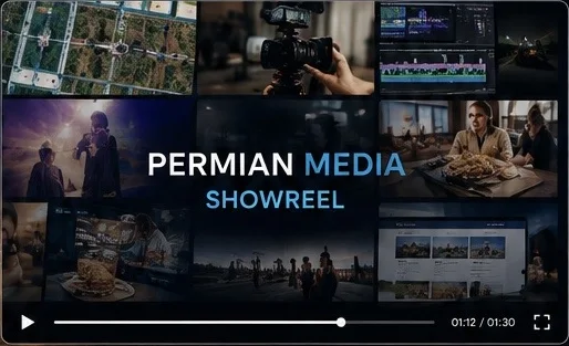 Permian Media showreel preview collage